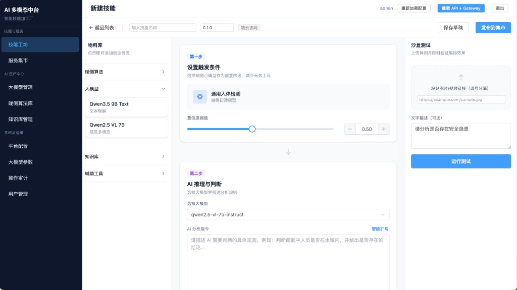 AI Studio 智能技能加工厂 — 低代码编排采摘剪枝动作流
